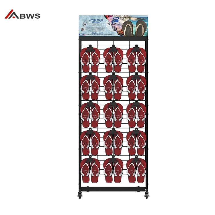 Custom Shoe Display Rack Affordable 2-way Rolling Shoe Rack