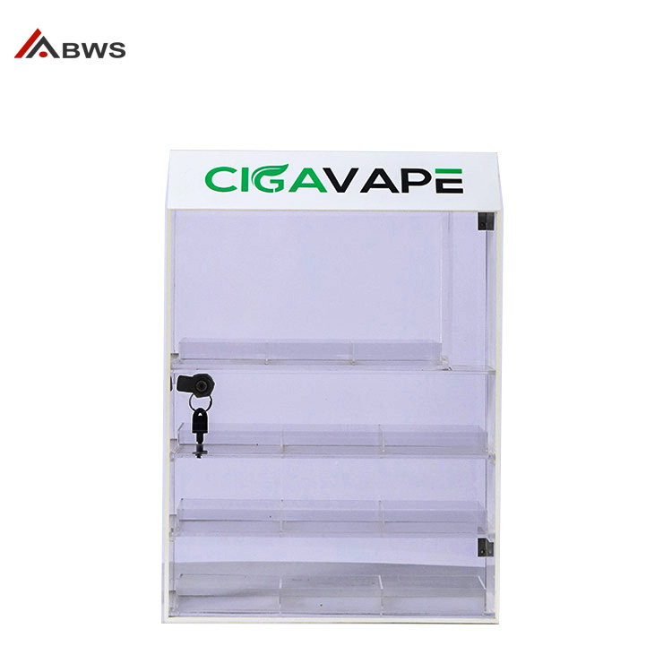 Fascinating 4 Layer Vape Display Case Made In Acrylic With Lock