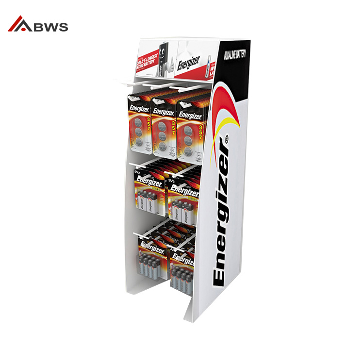 Useful Tabletop Energizer Battery Display Rack With 7 Hooks