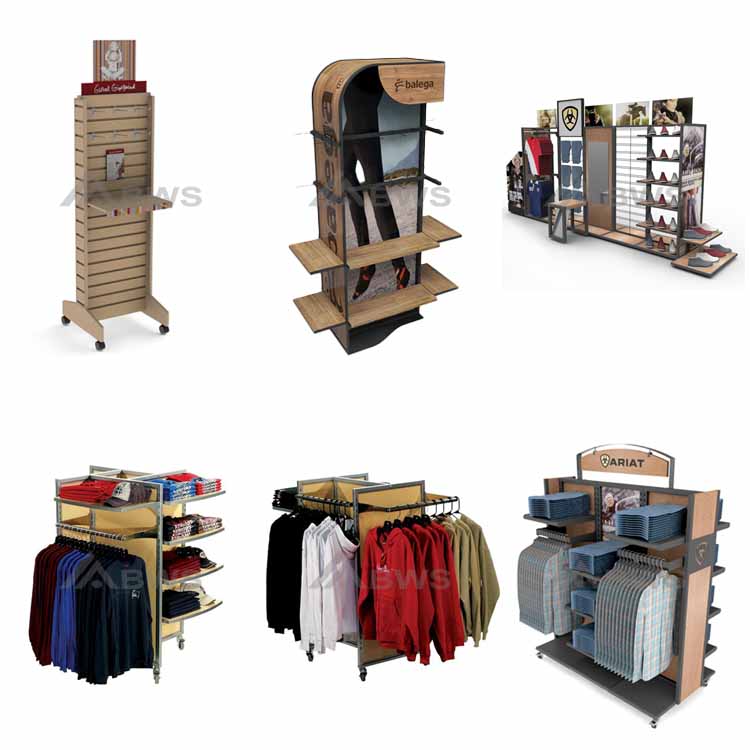 Recommend Clothing Shop Display Furniture Clothing Rack With 6 Hooks