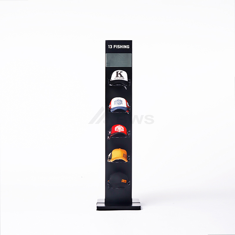 Inspiring Cap Display Stand With 2-way Mirrors For Sports Headwear