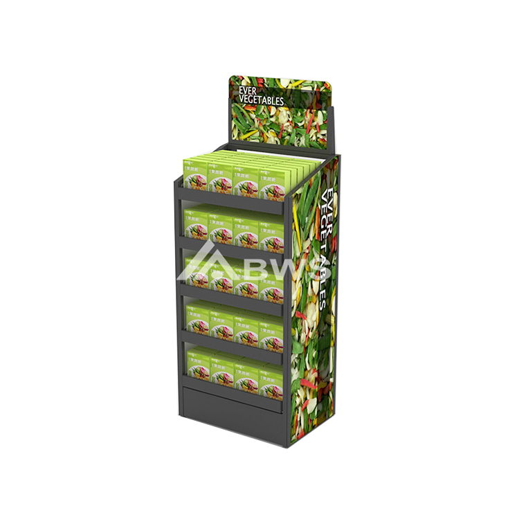 Safety Fruit And Vegetable Shop Displays 5-tier Food Display Stand