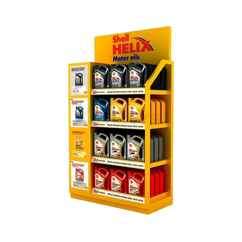 Engine oil display rack