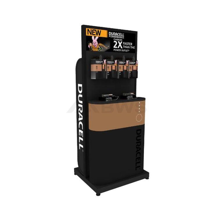 2-way Metal Duracell Battery Display Stand With Adjustable Feet