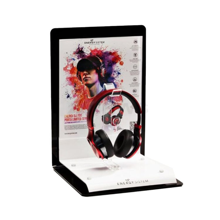 Acrylic Headphone Display Stand Custom Logo Countertop Attractive