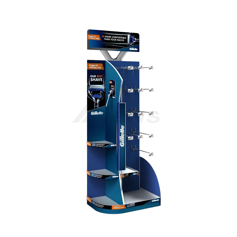 Multiple Straight Razor Display Stand 3-Tier Shaver Display Fixture