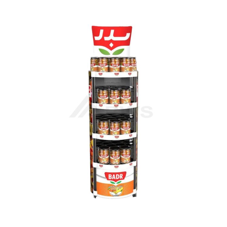 4-Tier Food Display Stand Attractive Tea Bag Display Rack Movable