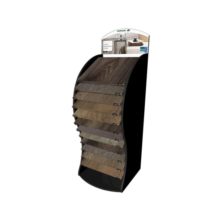 12-tier Wood Flooring Display Racks Stable Custom Tile Stand Rack