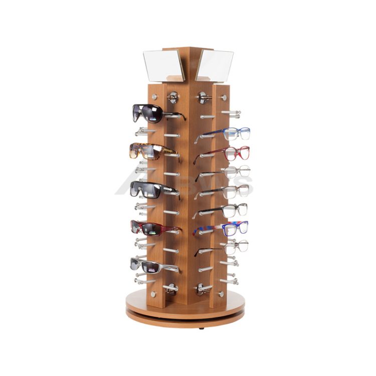 Wood Sunglass Display Rack Practical Countertop 40-Pair Sunglass Stand