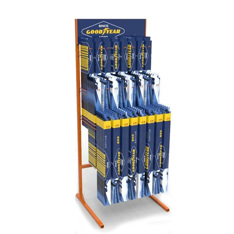 3-Tier Metal Wiper Display Stand Free Standing Increases Sales