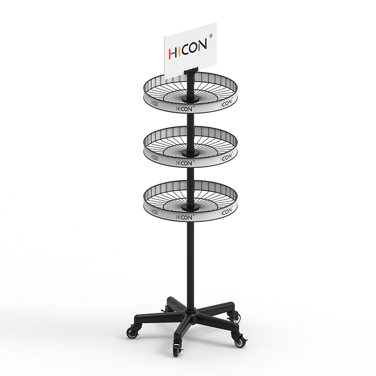 3 Tier Wine Bottle Display Stand Free Standing Metal Wire Display Rack