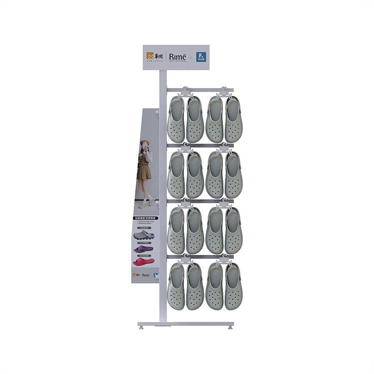 Reliable 4 Tier Footwear Display Stand For Retail Store Showroom