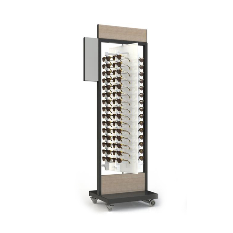 2 Way Eyewear Display Stand Wood Floor Steady Optican Frame Display