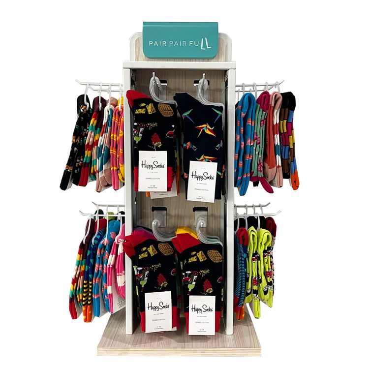 4 Way Hanging Stand For Socks Tabletop Rotatable Cool In Retail Store