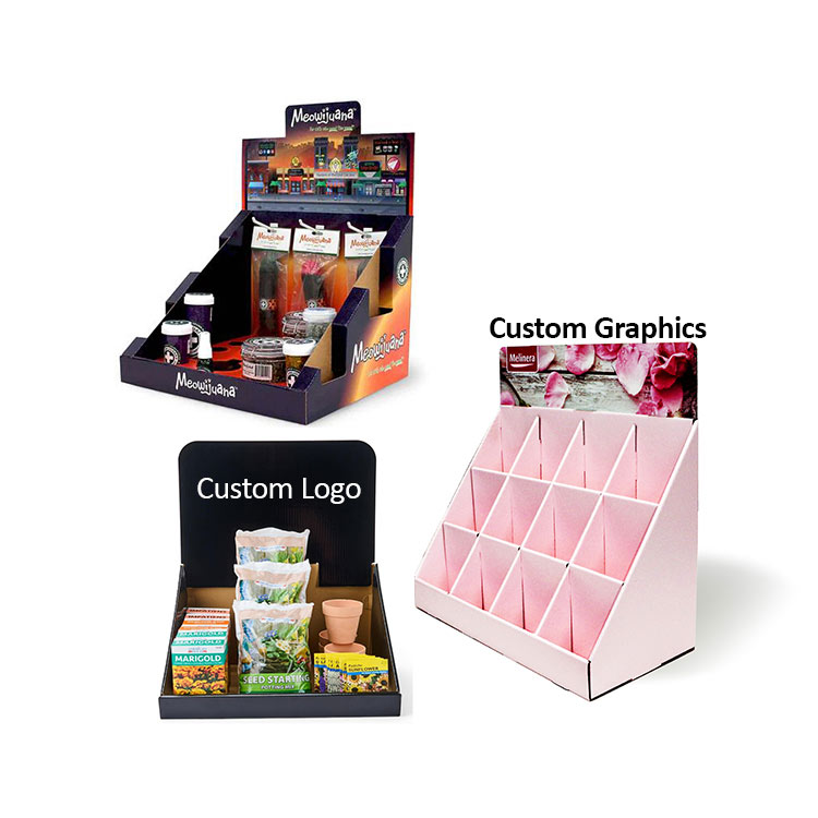 Custom Great Cardboard Display Rack Promotes Products In 5 Styles