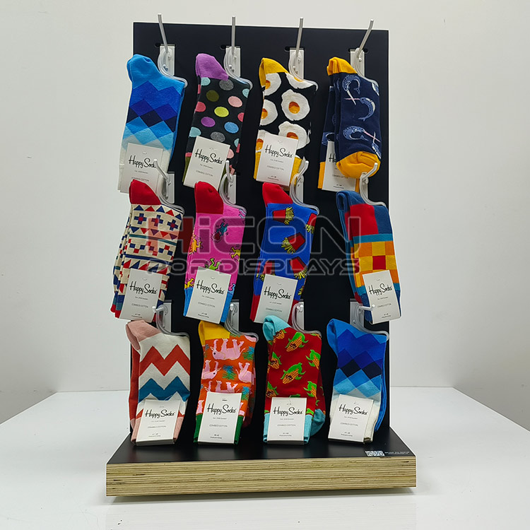 wood sock display