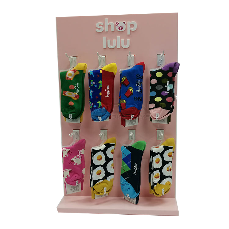 Custom 2 Way Socks Rack Display Stand Helpful Rotating Display Stand