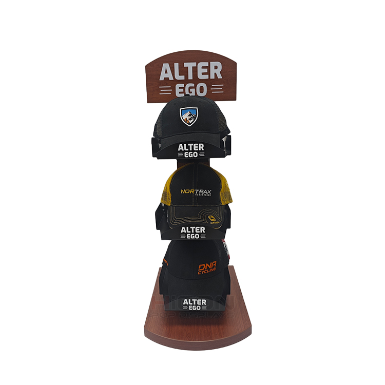 3 Tier Hat Rack Display Stand Useful Countertop POP POS Display Idea